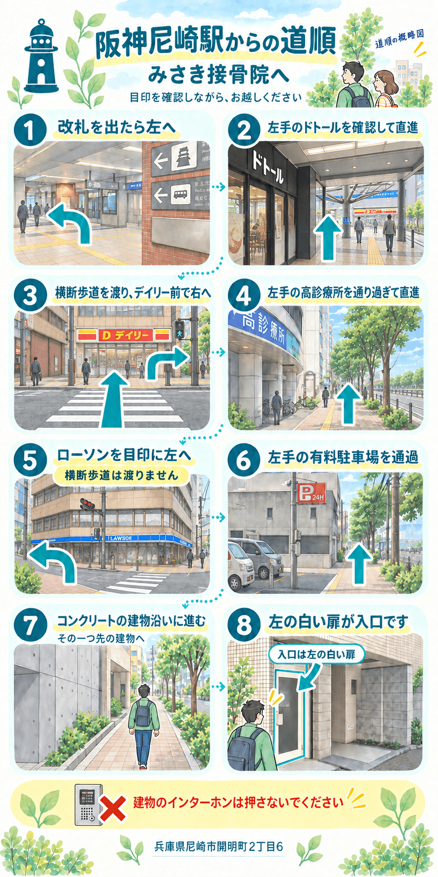 左の白い扉がみさき接骨院の入口です
